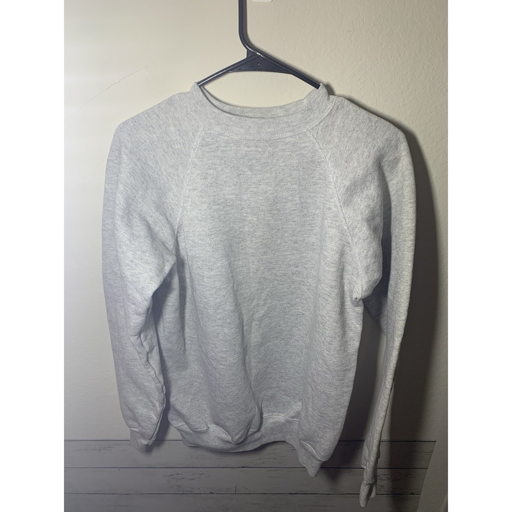 Vintage 80s 90s‎ Hans  Gray Crewneck Sweatshirt Women M/L Made In USA NOT